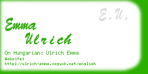 emma ulrich business card